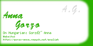 anna gorzo business card